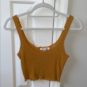 Gold crop top